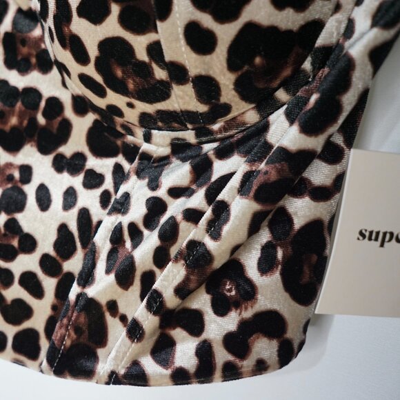 NEW Superdown Ollie Bustier Top Leopard Print - Size S - Picture 7 of 11